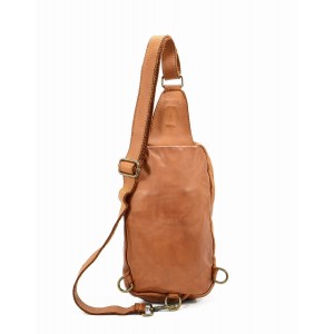 31 ■ Sling Bag. Italienische Leder Brusttasche Braun für Damen und Herren 